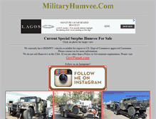 Tablet Screenshot of militaryhumvee.com